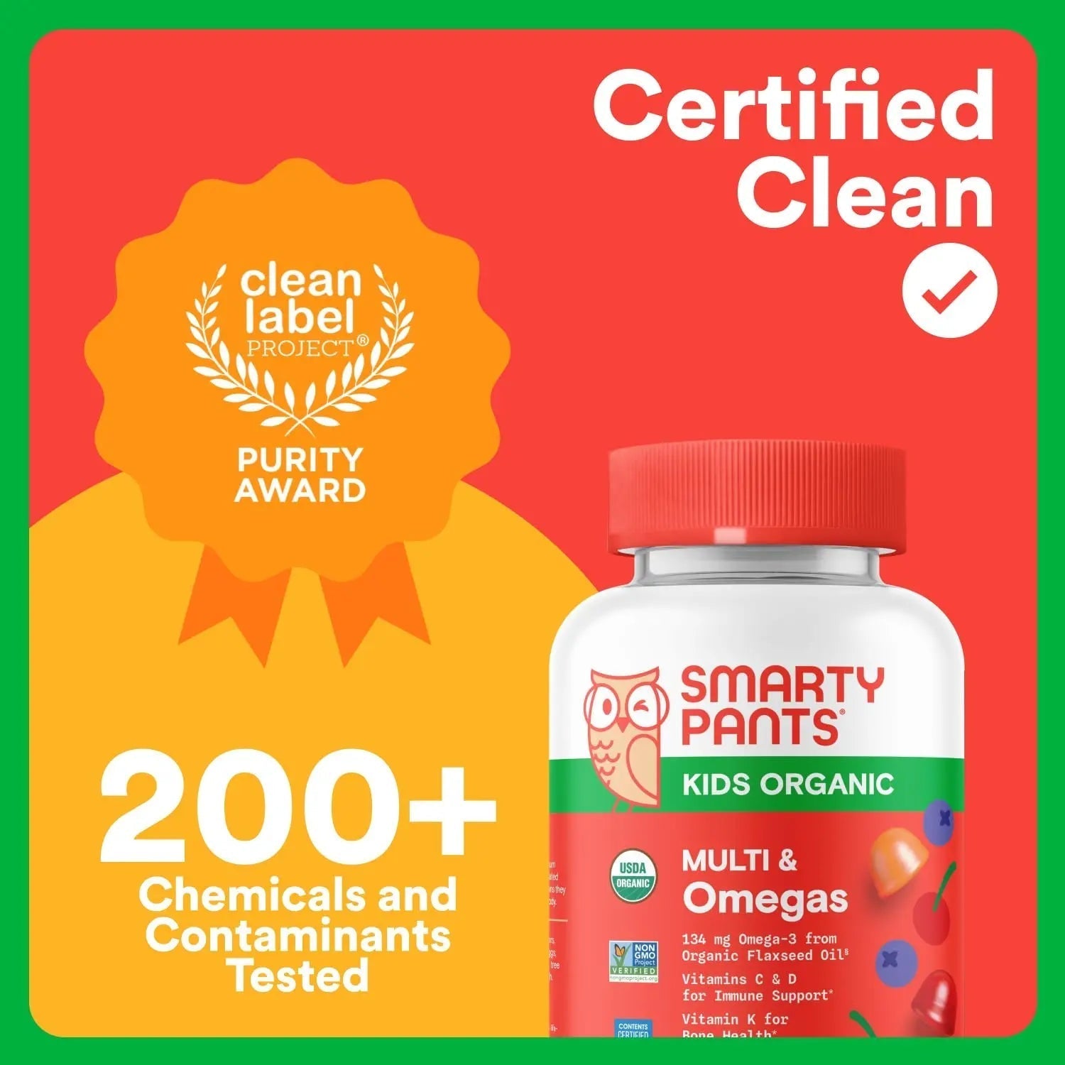 SmartyPants Organic Kids Multivitamin Gummies: Omega 3 (ALA), Vitamin D3, C, Vitamin B12, B6, A, K & Zinc for Immune Support, Biotin SmartyPantsAu supplements
