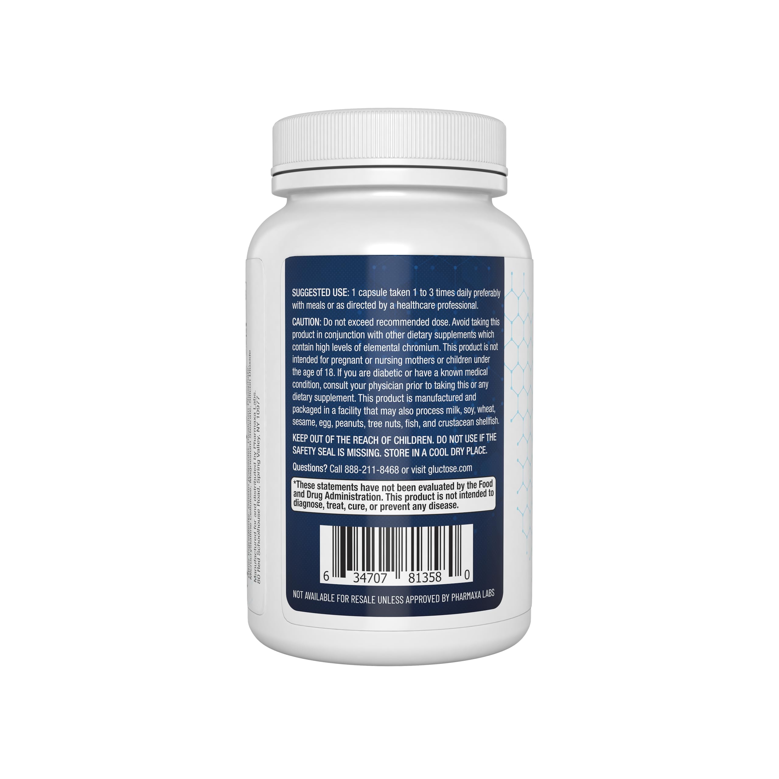 Gluctose Blood Health Support Supplement - Advanced Formula for Men & Women - Chromium, Magnesium, Alpha Lipoic Acid, Bitter Melon, Gymnema - 90 Day Supply / 90 Capsules Pharmaxin LabsAu supplements