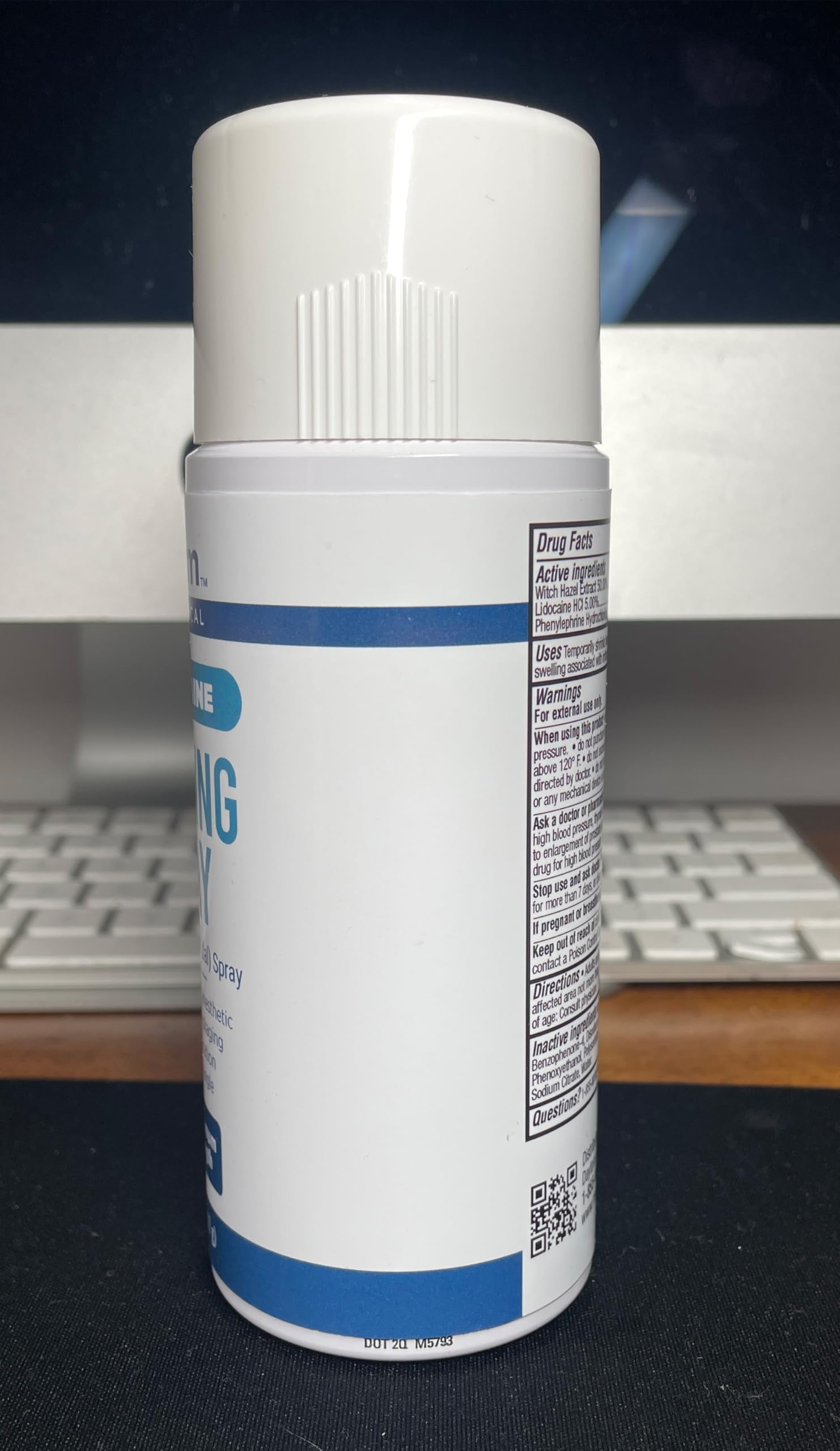Myderm Medical Numbing Spray - 4.5oz - Maximum Strength 5% Lidocaine with Phenylephrine HCl and Witch Hazel - Fast-Acting Reliever with A Touch-Free Application - First Aid Supplies - Made in USA MydermAu supplements