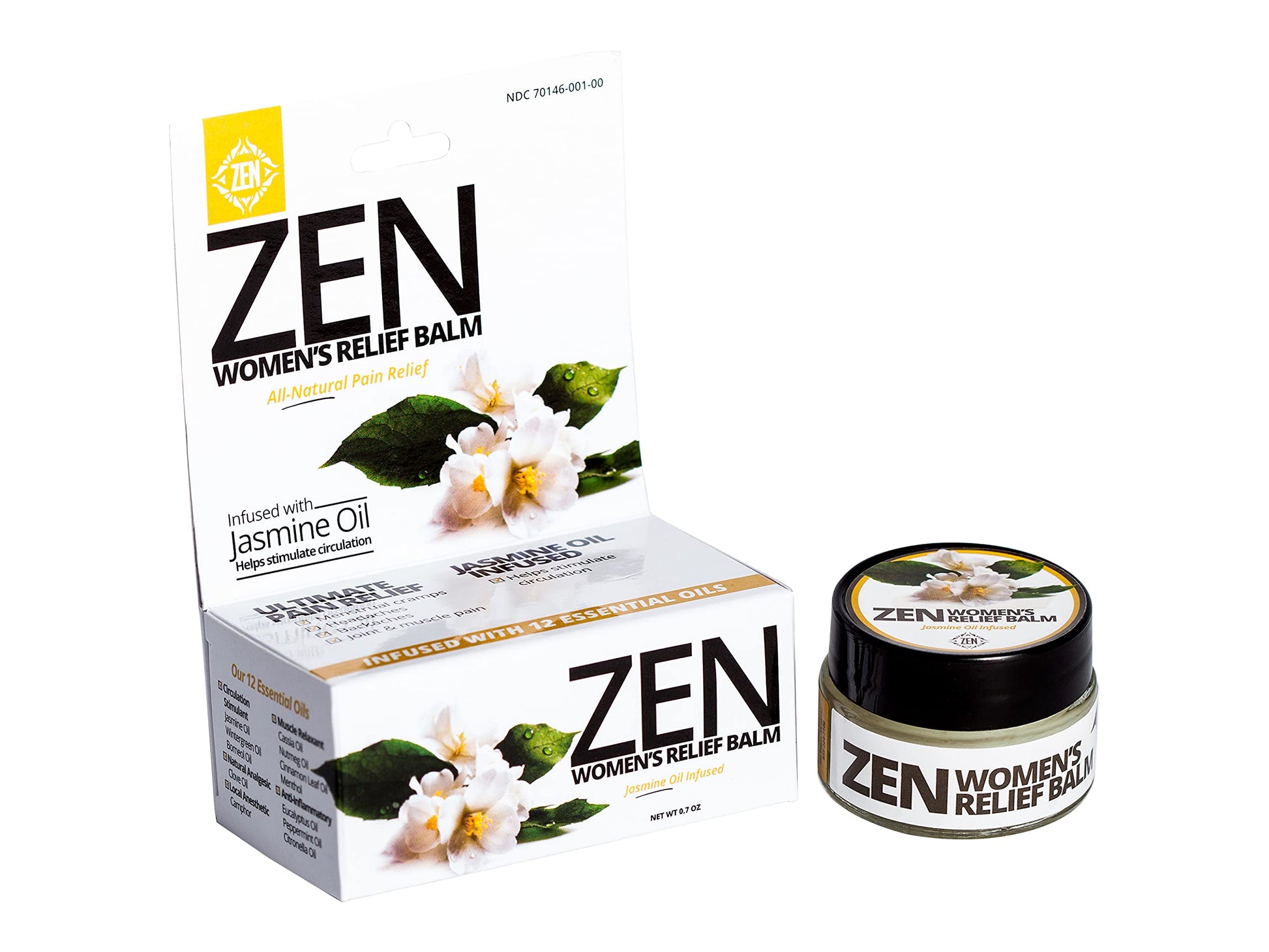 ZEN Women’s Relief Balm – Plant-Based Topical Balm Infused with Jasmine Oil – Cooling Botanical Blend – 0.7 oz – #TrustedByLegends ZENAu supplements