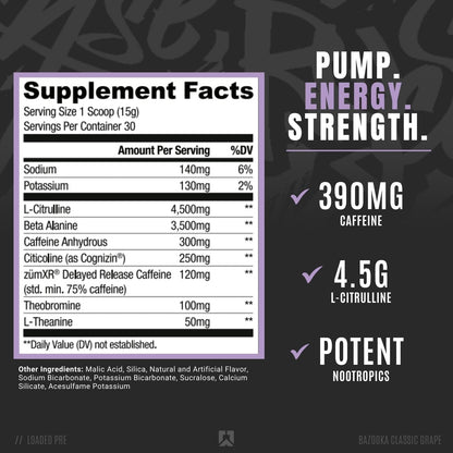 RYSE Up Supplements Loaded Pre Workout Powder Supplement for Men & Women RYSE Up SupplementsUS supplements