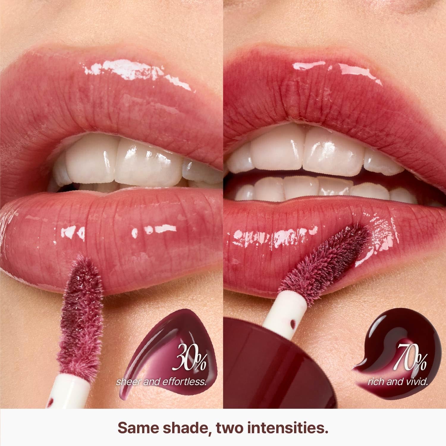 fwee 3D Voluming Gloss 70% (Rich) | Lychee 70% | High Shine, Non-Sticky Lip Gloss for Makeup | Long-Lasting, Moisturizing Gel Formula | 30%, 70% Pigment Options | 5.3g fweeAu supplements