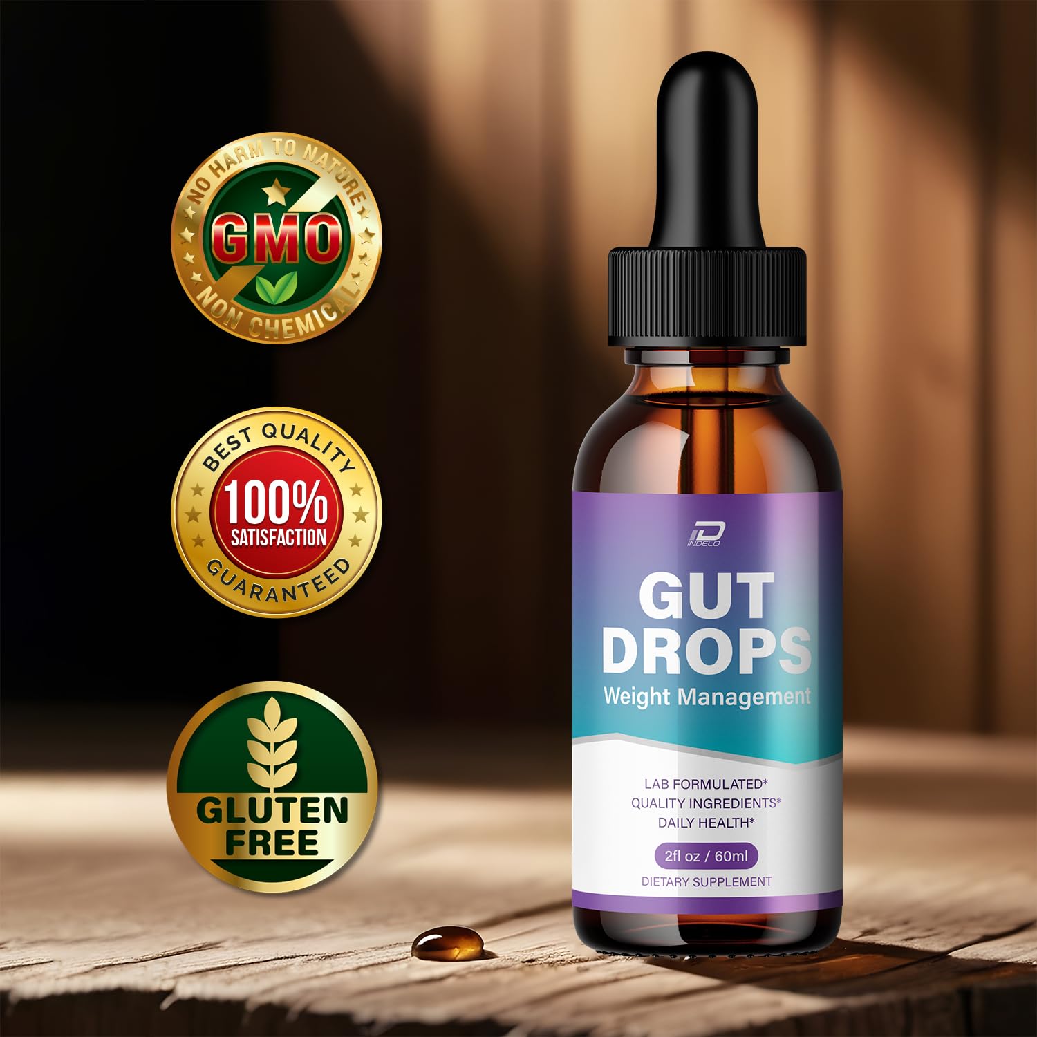Indelo Gut Drops Healthy Formula – GutDrops All Natural Healthy Levels - Extra Strength Liquid, Reviews (3 Pack – 3 Month Supply) IndeloAu supplements