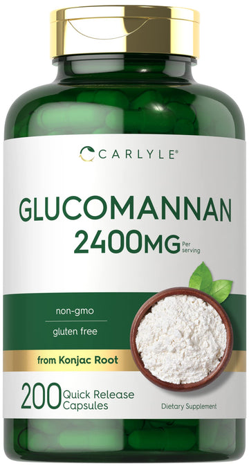 Carlyle Glucomannan Capsules | 200 Count | Soluble Fiber Pills | Non-GMO CarlyleAu supplements