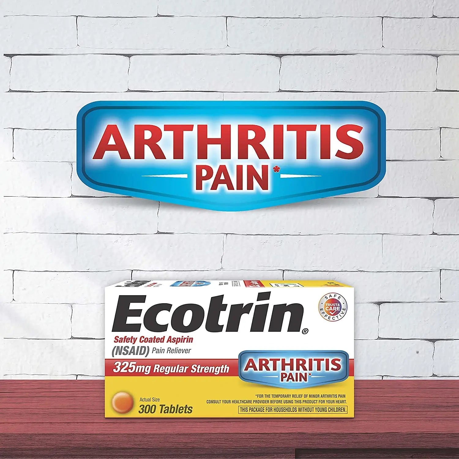 Ecotrin Safety Coated Aspirin Arthritis Pain Reliever Tablets, Regular Strength, NSAID 325 mg, 125 ct (Pack of 2) EcotrinAu supplements