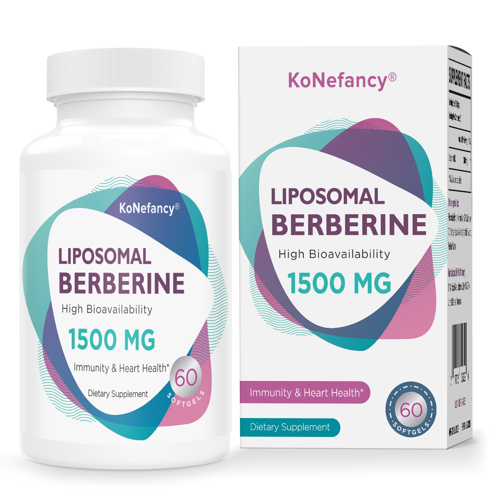 Berberine HCL Supplement 1500mg - High Bioavailability Liposomal Berberine Capsules KoNefancyUS supplements