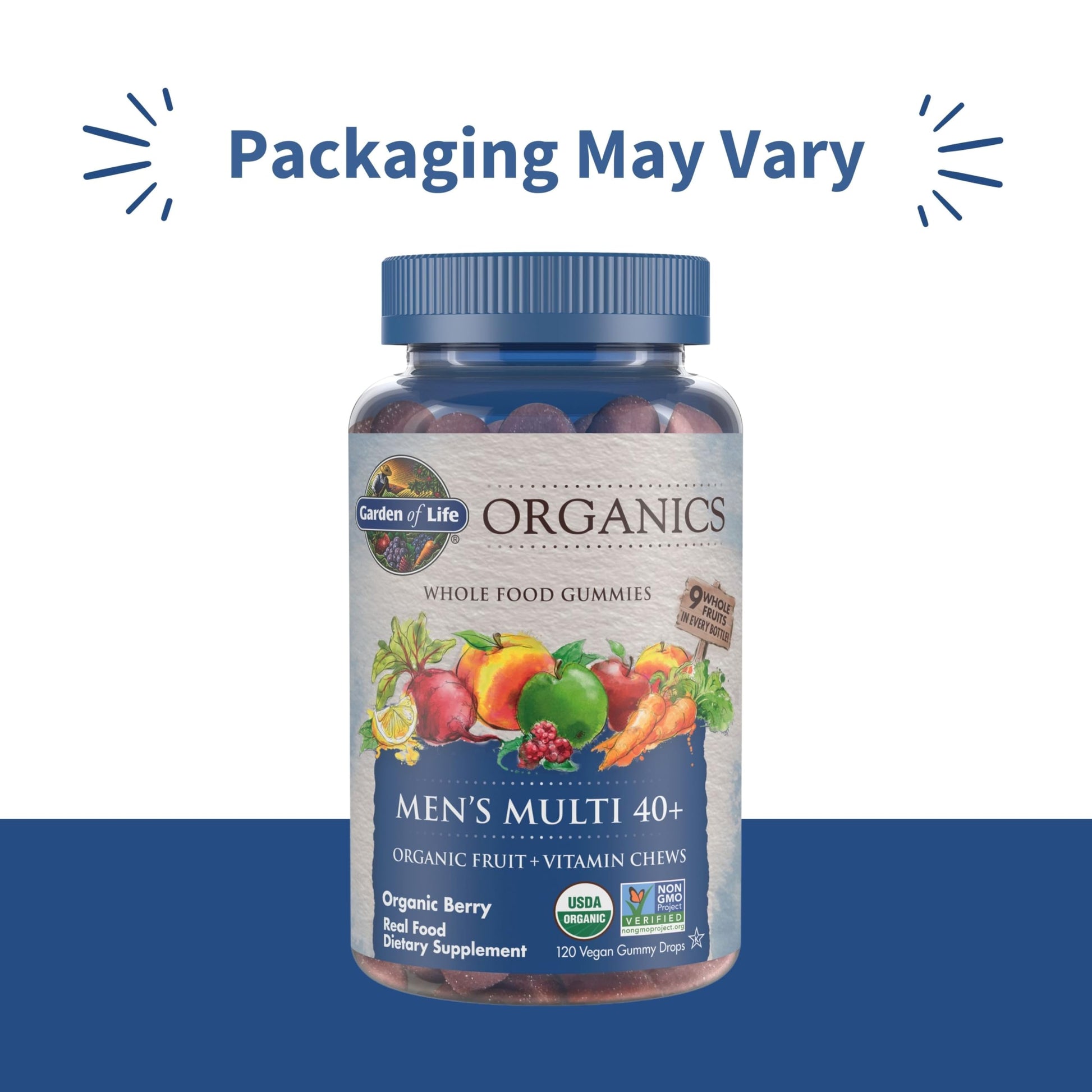 Garden of Life Organics Men 40+ Gummy Vitamins - Berry - Certified Organic, Non-GMO, Vegan, Kosher Complete Multi Garden of LifeAu supplements