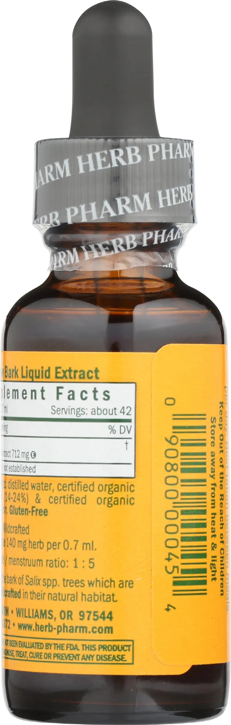 Herb Pharm Willow Bark Liquid Extract for Minor Pain - 1 Ounce (DWILL01) Herb PharmAu supplements
