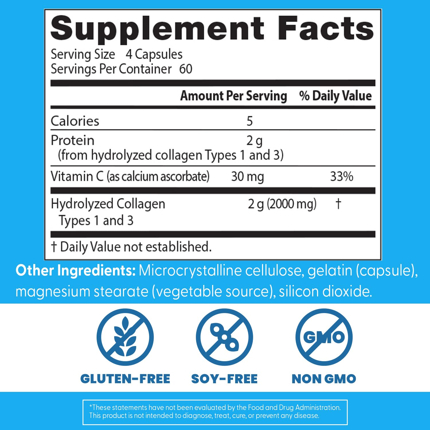 Doctor's Best Collagen Types 1 & 3 with Vitamin C, Non-GMO, Gluten Free, Soy Free, Supports Hair, Skin, Nails, Tendons & Bones, 500 mg, 240 Caps (DRB-00263) Doctor's BESTAu supplements