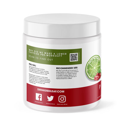 Red Leaf Pre Workout Energizer Powder, BCAA's, Beta-Alanine, Amino Acids and Green Tea Red LeafUS supplements