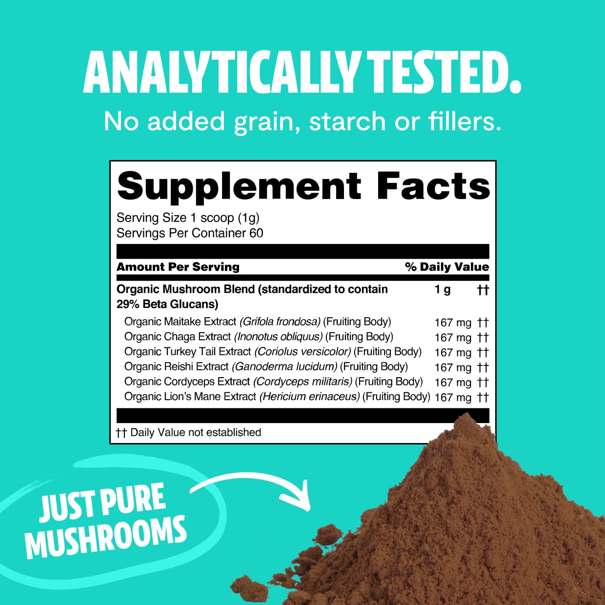 FreshCap Ultimate Mushroom Complex Powder - Lions Mane, Reishi, Cordyceps, Chaga FreshCap MushroomsAu supplements