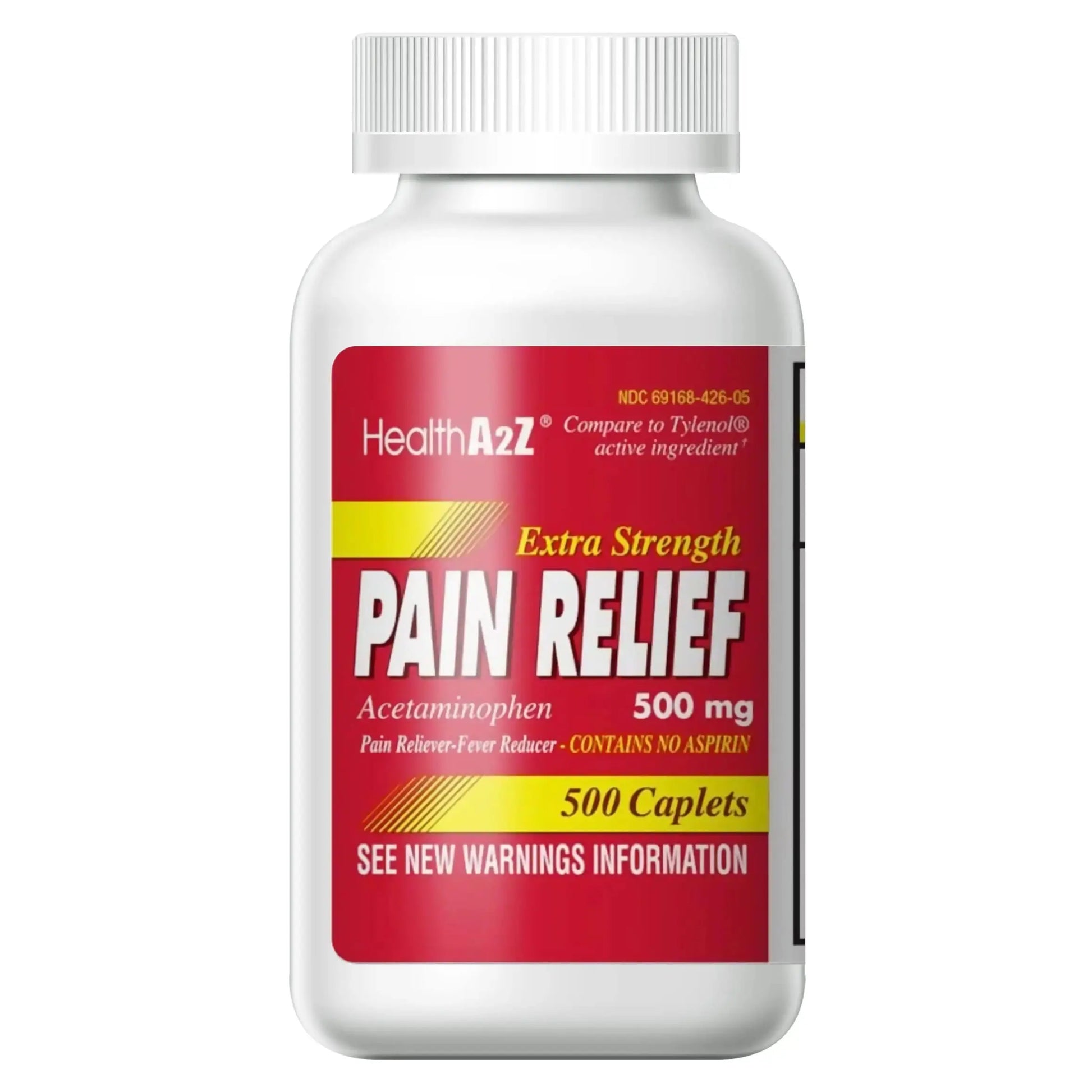 HealthA2Z® Extra Strength Pain Relief | Acetaminophen 500mg | Contains No Aspirin | Fever Reducer | Pain Reliever (500 Count (Pack of 1)) HealthA2ZAu supplements