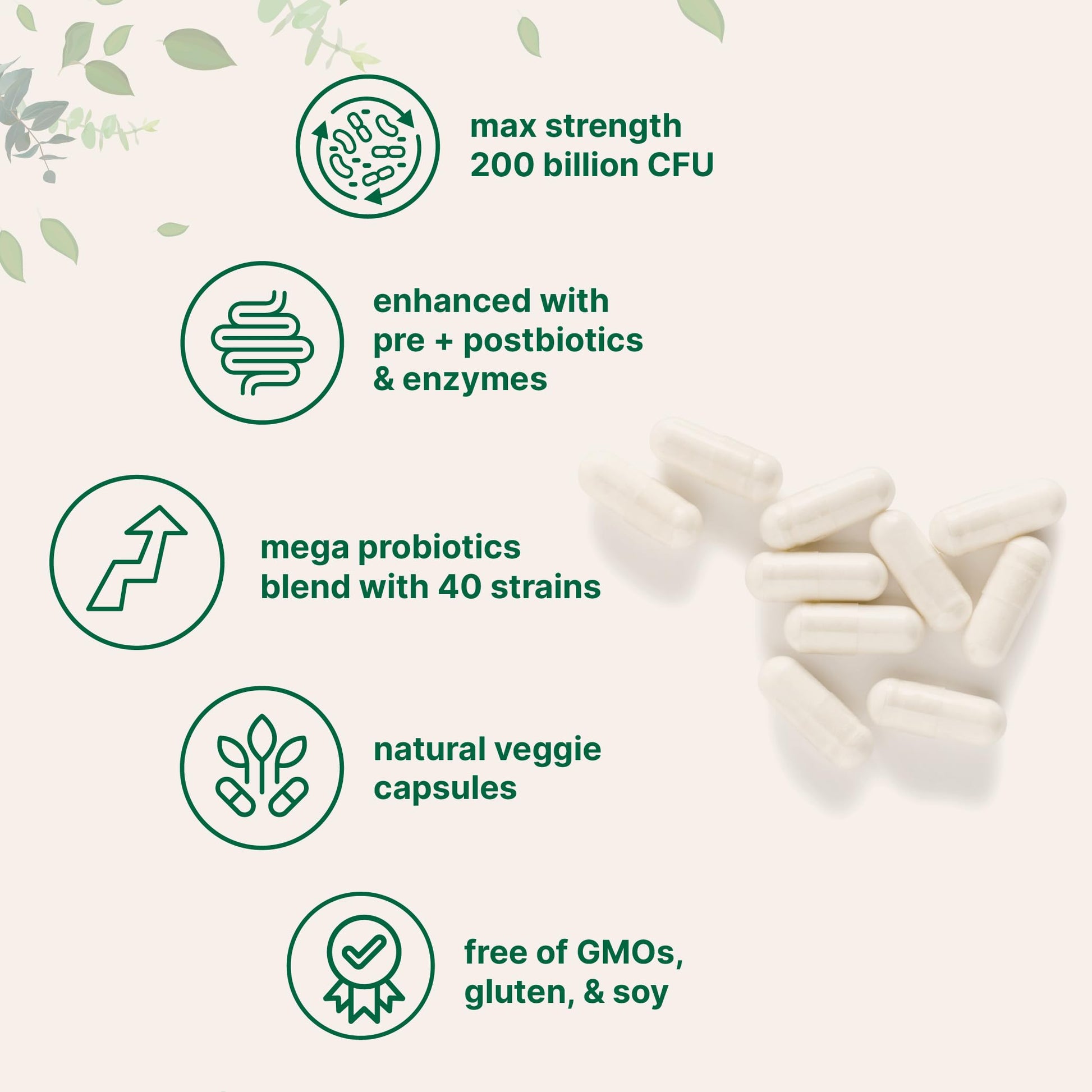 Micro Ingredients Probiotics 200 Billion CFU, 120 Veggie Capsules | Mega Probiotics for Men & Women | 40 Strains with Prebiotics, Postbiotics & Digestive Enzymes | Gut, Immune & Digestive Health Micro IngredientsAu supplements