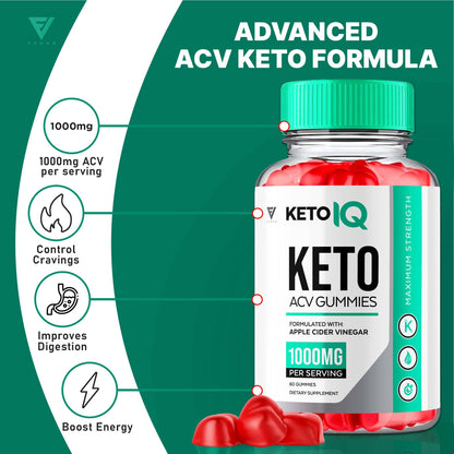 (3 Pack) Keto IQ KetoIQ Keto ACV Gummies, Keto IQ ACV Gummies Advanced Weight Loss FyvusUS supplements