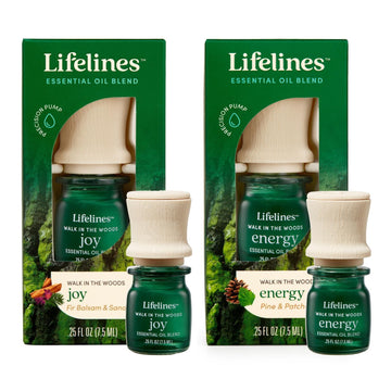 Lifelines Essential Oil Blend 2-Pack, Walk in The Woods: Energy & Joy Oils for Essential Oil Diffuser LifelinesAu supplements