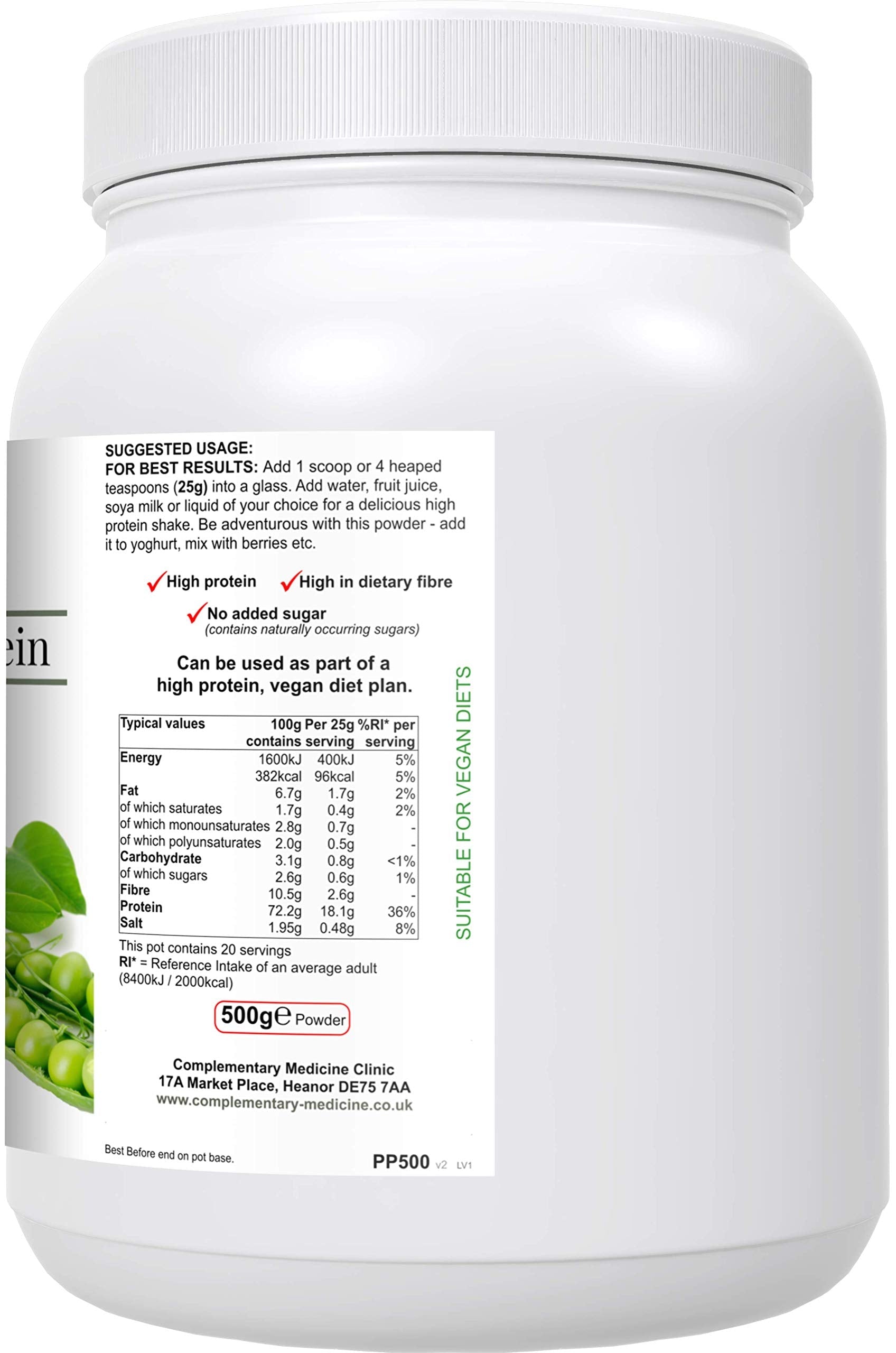 Complementary Supplements - BodyFuel Hypoallergenic Pea Protein Isolate Powder Plus Phytonutrients Complementary SupplementsAu supplements