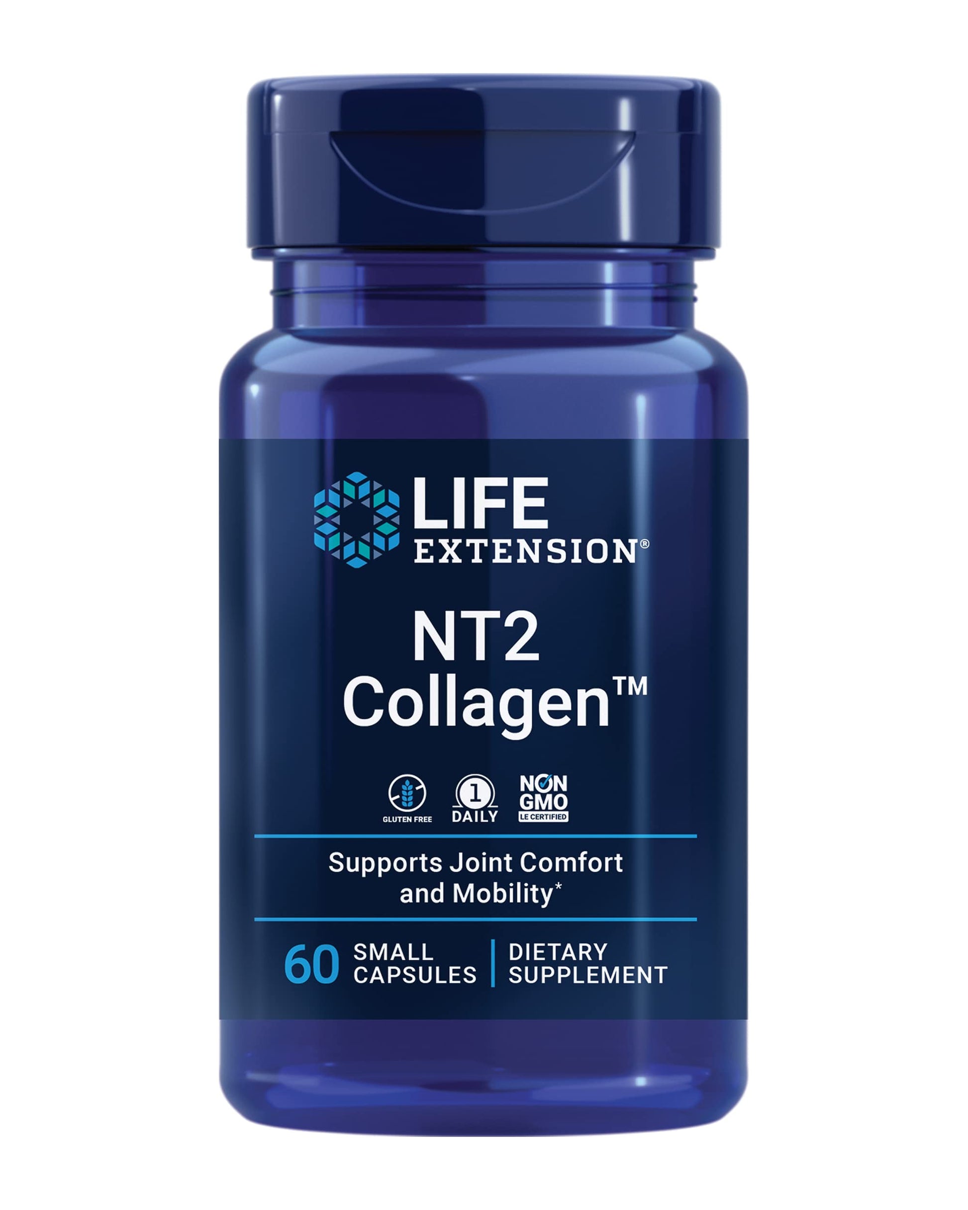 Life Extension NT2 Collagen™, Joint Health Supplement for Joint Comfort & Mobility, Gluten-Free, Non-GMO, 1 Daily, 60 Small Capsules Life ExtensionAu supplements