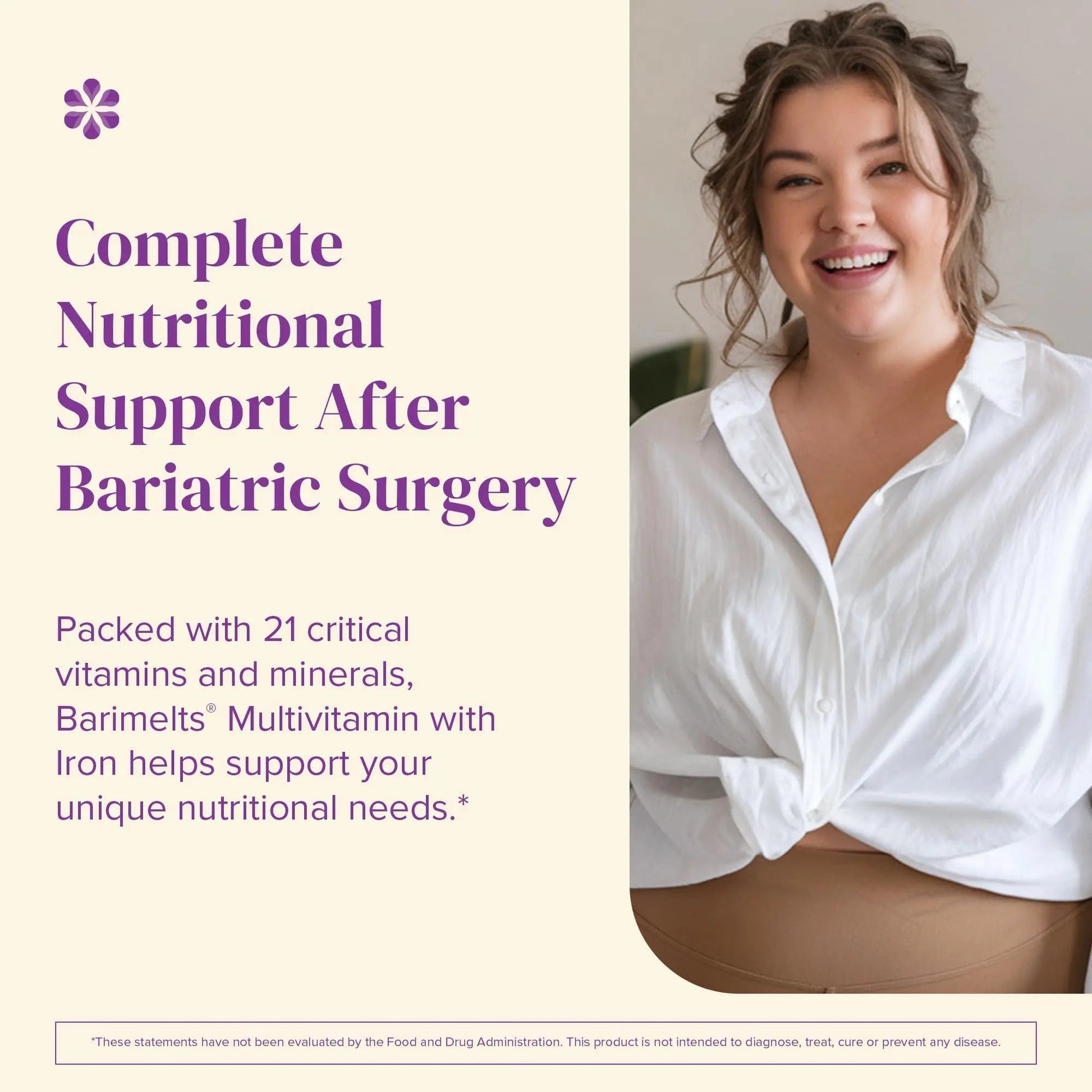 BariMelts Bariatric Multivitamin with Iron, 60 Fast-Dissolving Tablets (1-Month Supply), Sugar-Free Bariatric Vitamins for Women, Natural Fruit Flavor BariMeltsAu supplements