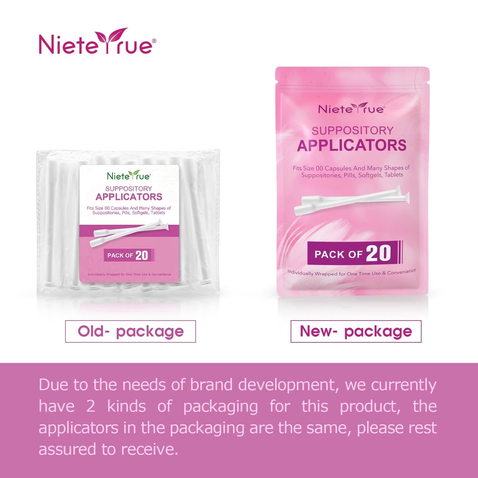 Nieteyrue (40 Packs) Disposable Vaginial Applicators Individually Wrapped Hygienic Fit NieteyrueAu supplements