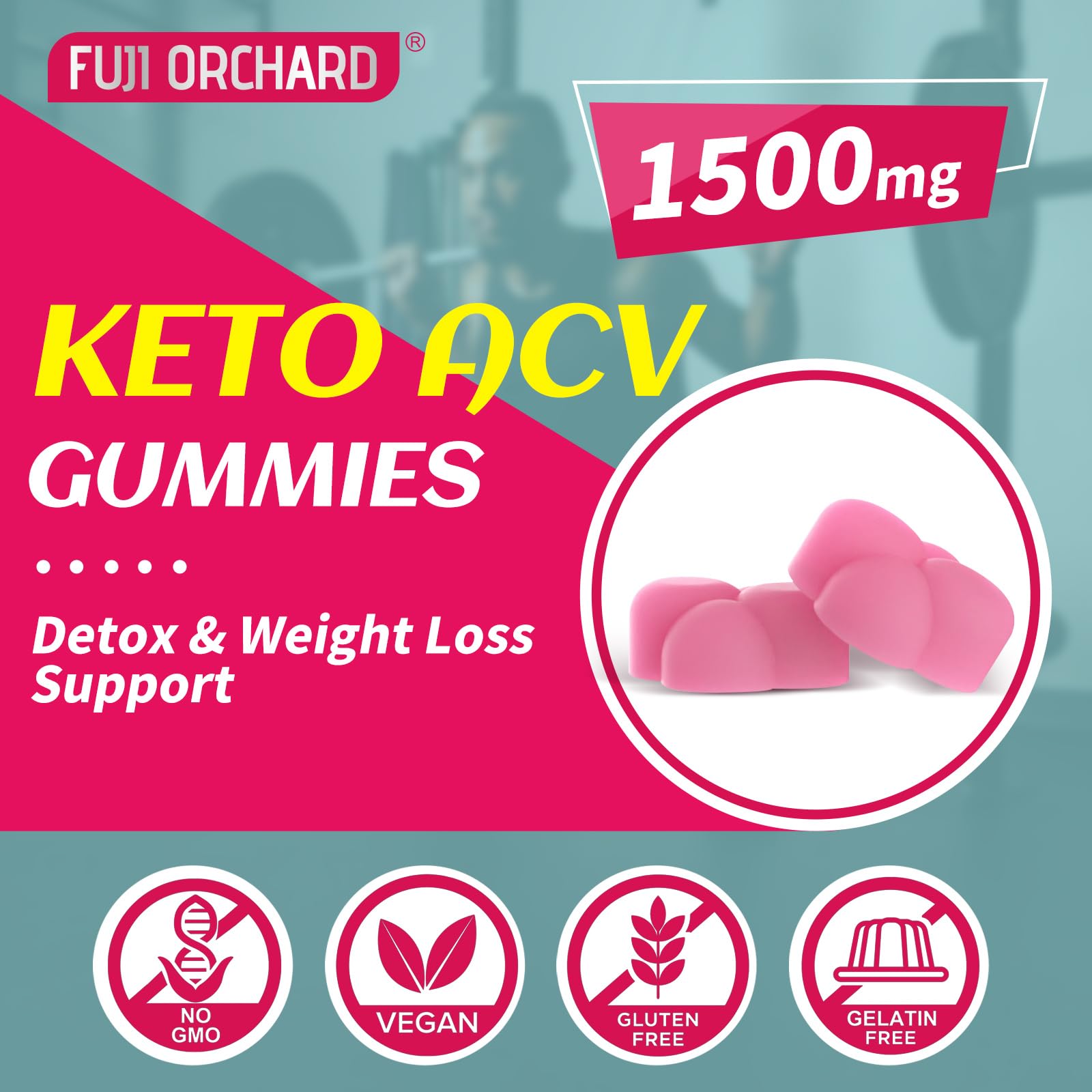 FUJI ORCHARD Keto Acv Gummies, 1500mg Keto Acv Gummies Advanced Weight Loss FUJI ORCHARDUS supplements