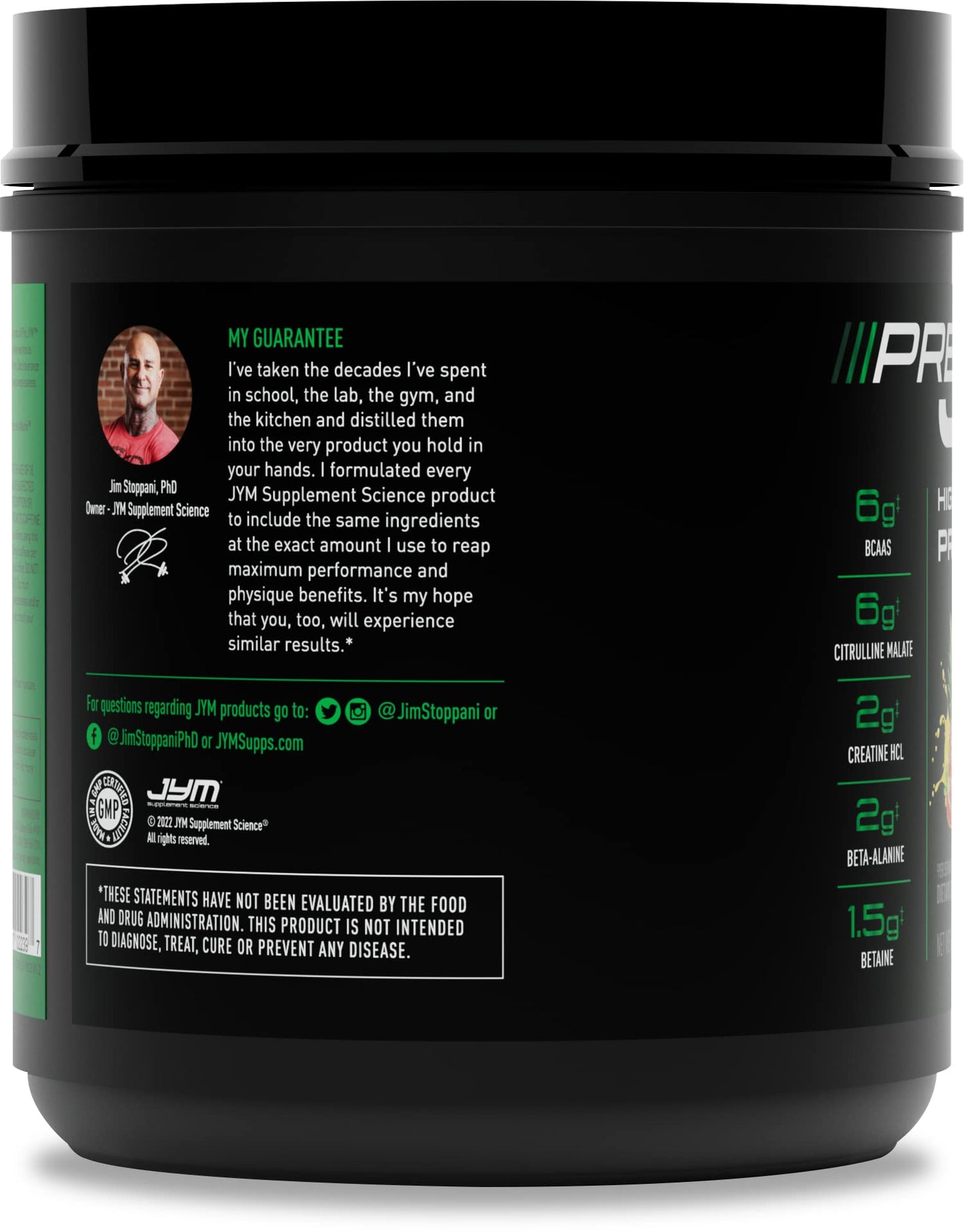 PRE JYM 30 Servings - Pineapple Strawberry JYM Supplement ScienceUS supplements