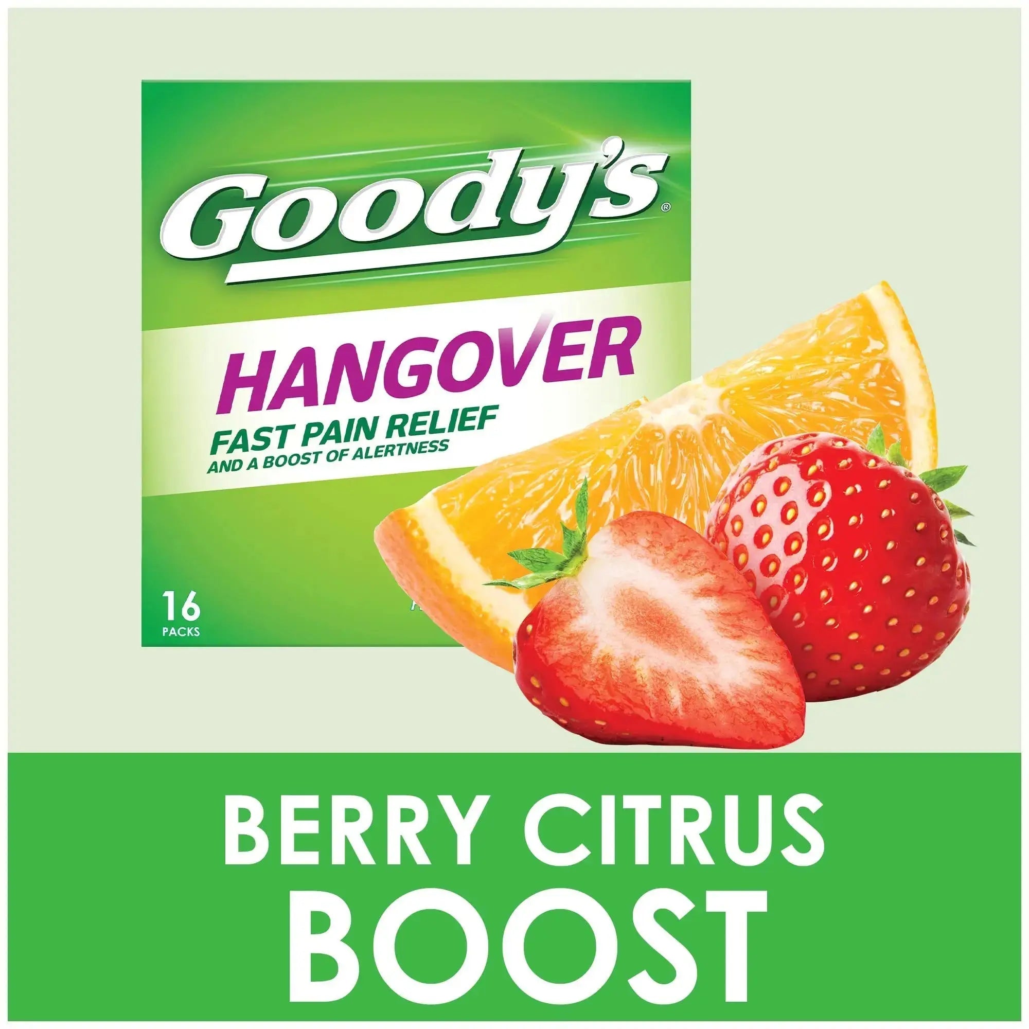 Goody's Hangover Powders, Fast Pain Relief & Boost of Alertness Berry Citrus, 4 ct (Pack of 1) Goody'sAu supplements