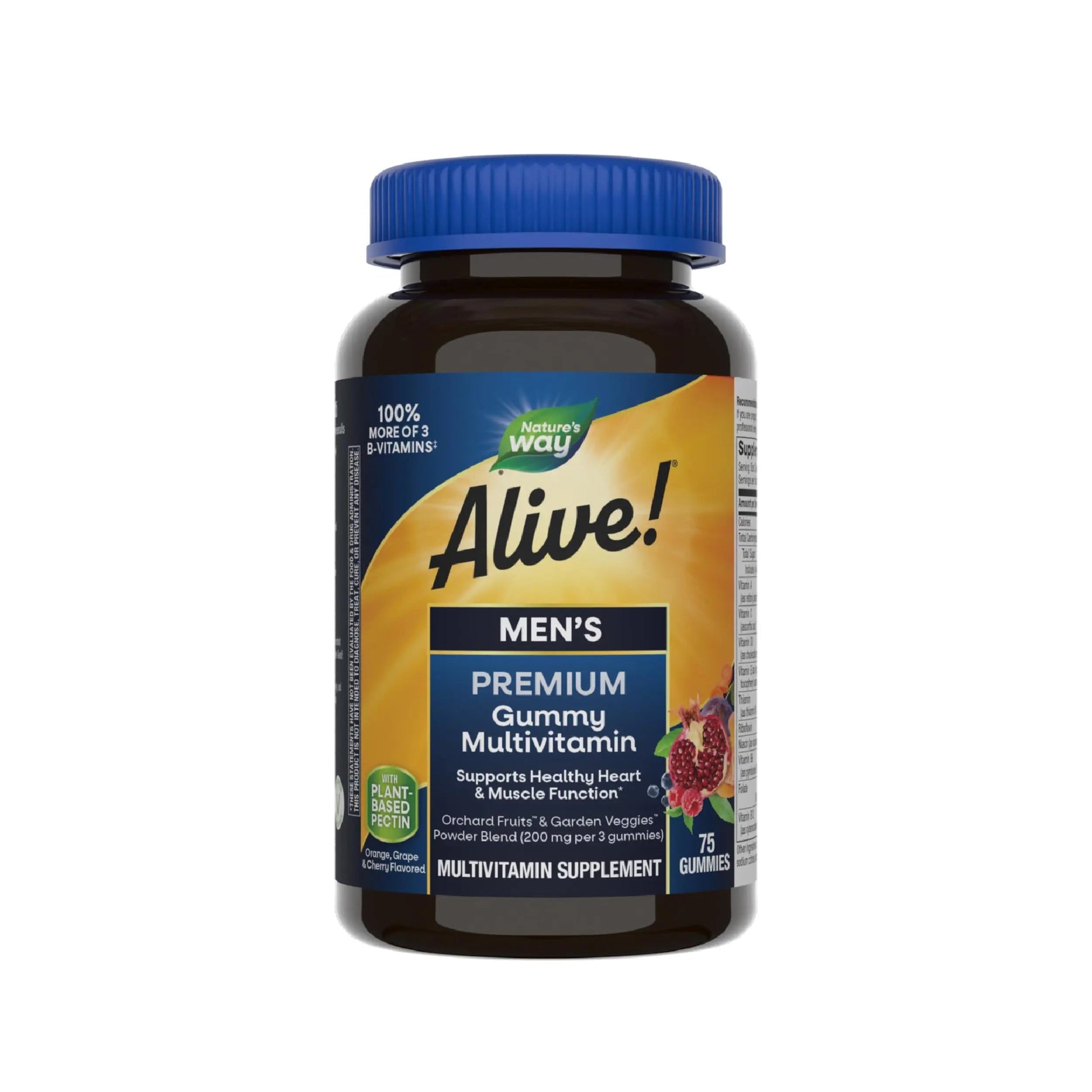 Nature's Way Alive! Men's Premium Gummy Multivitamin, Supports Healthy Heart, Muscle Function*, Full B-Vitamin Complex, Orange, Grape Nature's WayAu supplements