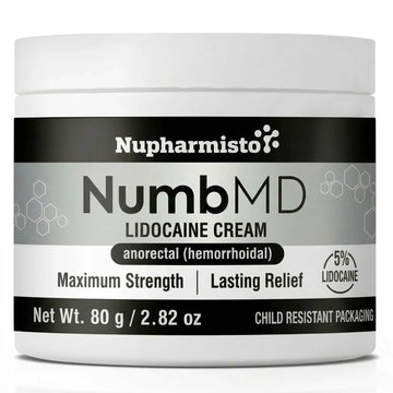 Nupharmisto Numbing Cream Maximum Strength : Long Lasting Numbing Cream with 5X Numbing - Emu Oil and Arnica 80 g / 2.82 oz NupharmistoAu supplements