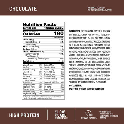 SlimFast High Protein Chocolate Bundle- 12 Count of Chocolate High Protein Meal SlimFastUS supplements