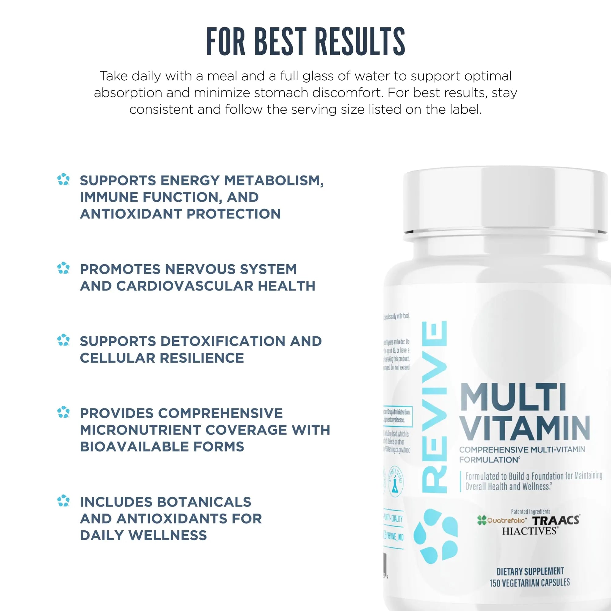 Revive MD Multi-Vitamin Supplement for Men & Women – Daily Multivitamin Supports Energy, Immunity & Overall Health with Essential Vitamins ReviveAu supplements