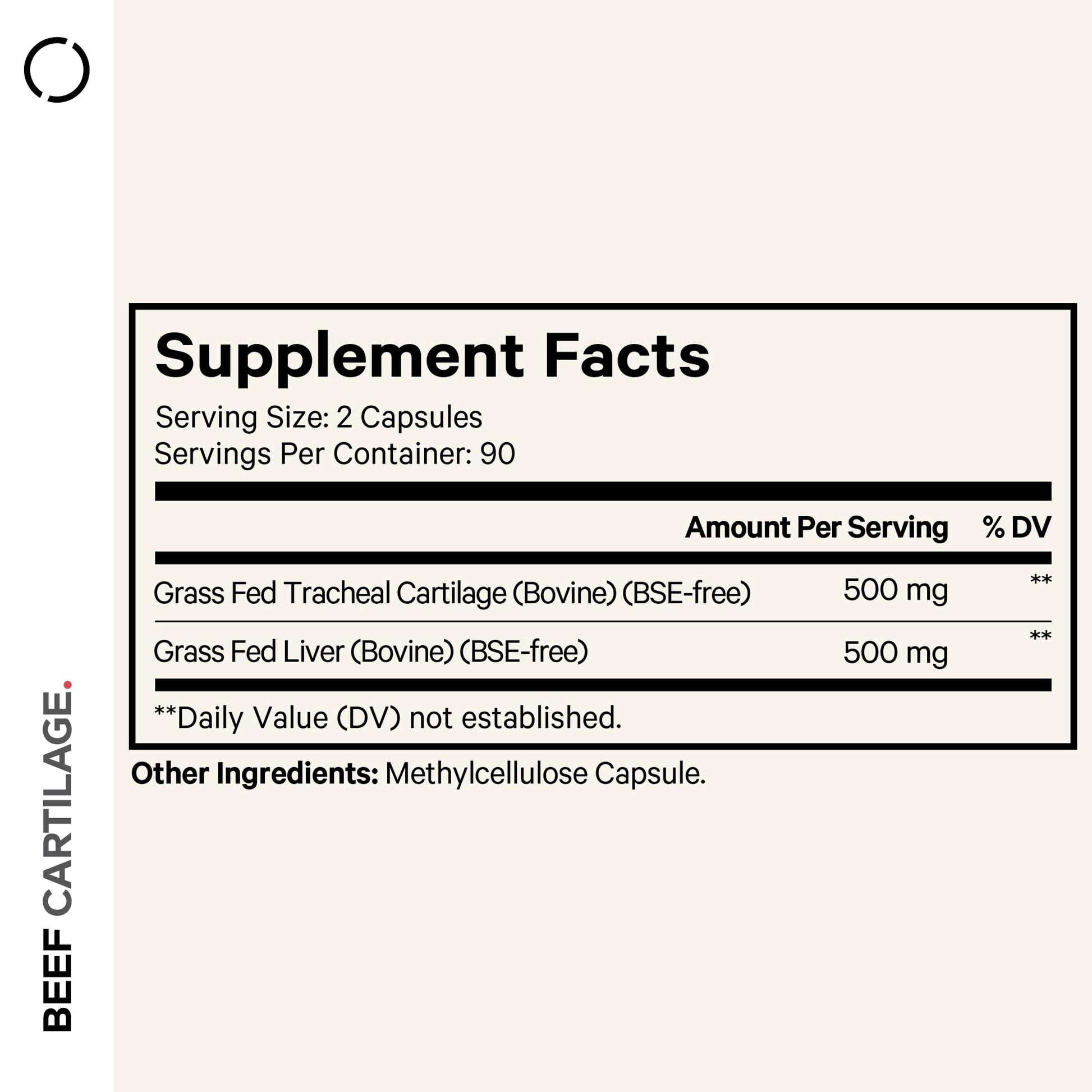 Codeage Grass Fed Beef Cartilage Supplement - Freeze Dried, Non-Defatted, Desiccated Beef Tracheal Bovine Cartilage & Liver Pills – Pasture Raised Argentina Beef Vitamins - Non-GMO -180 Capsules CodeageAu supplements