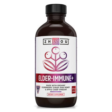 Zhou Nutrition Elderberry Syrup, Immune System Booster with Organic Elderberry Syrup Zhou NutritionUS supplements