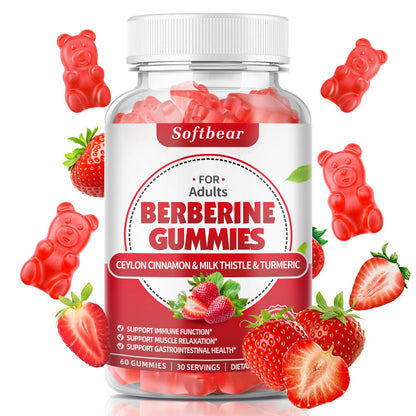 softbear Berberine with Ceylon Cinnamon Gummies-99% Purity Berberine HCL Supplements softbearUS supplements