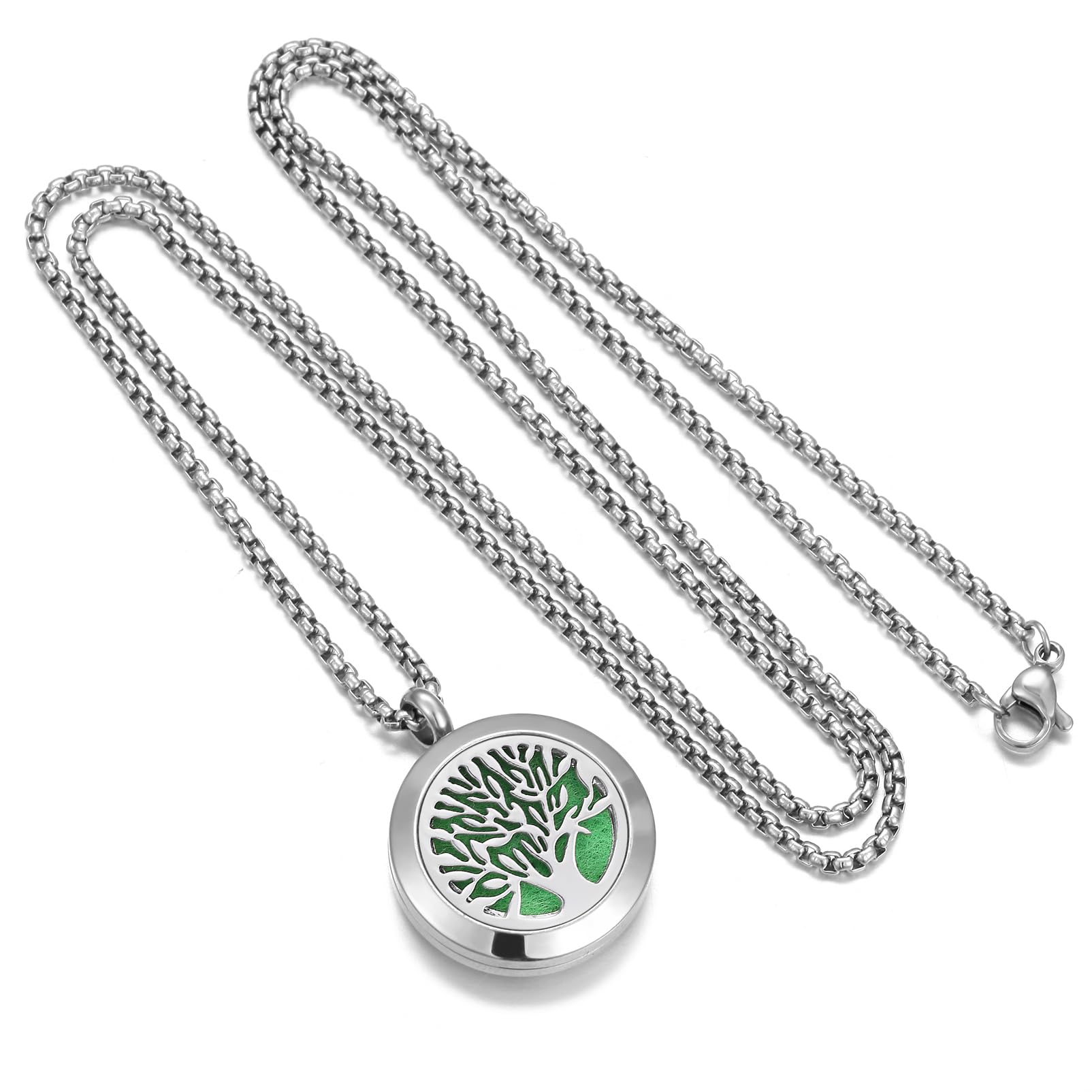 Aromatherapy Essential Oil Diffuser Necklace Tree of Life Cloud Design Stainless Steel Locket JEAN SMILEAu supplements