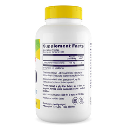 Healthy Origins Natural CoQ10 (Kaneka Q10), 100 mg - Heart Health & Energy Supplement Healthy OriginsUS supplements