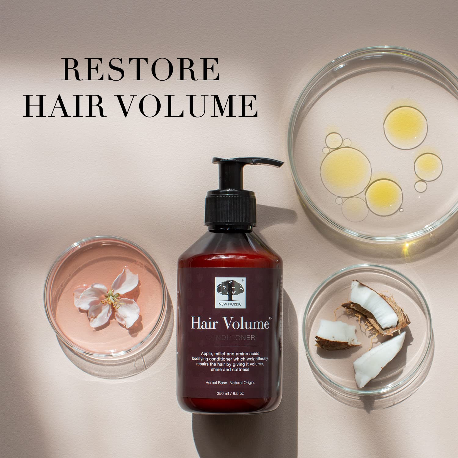 New Nordic Hair Volume Conditioner, Creamy Herbal Recipe to Weightlessly Hydrate, Volumize, Soften & Shine, Vegan, Clean Ingredients, 8.5 Fl Oz NEW NORDICAu supplements