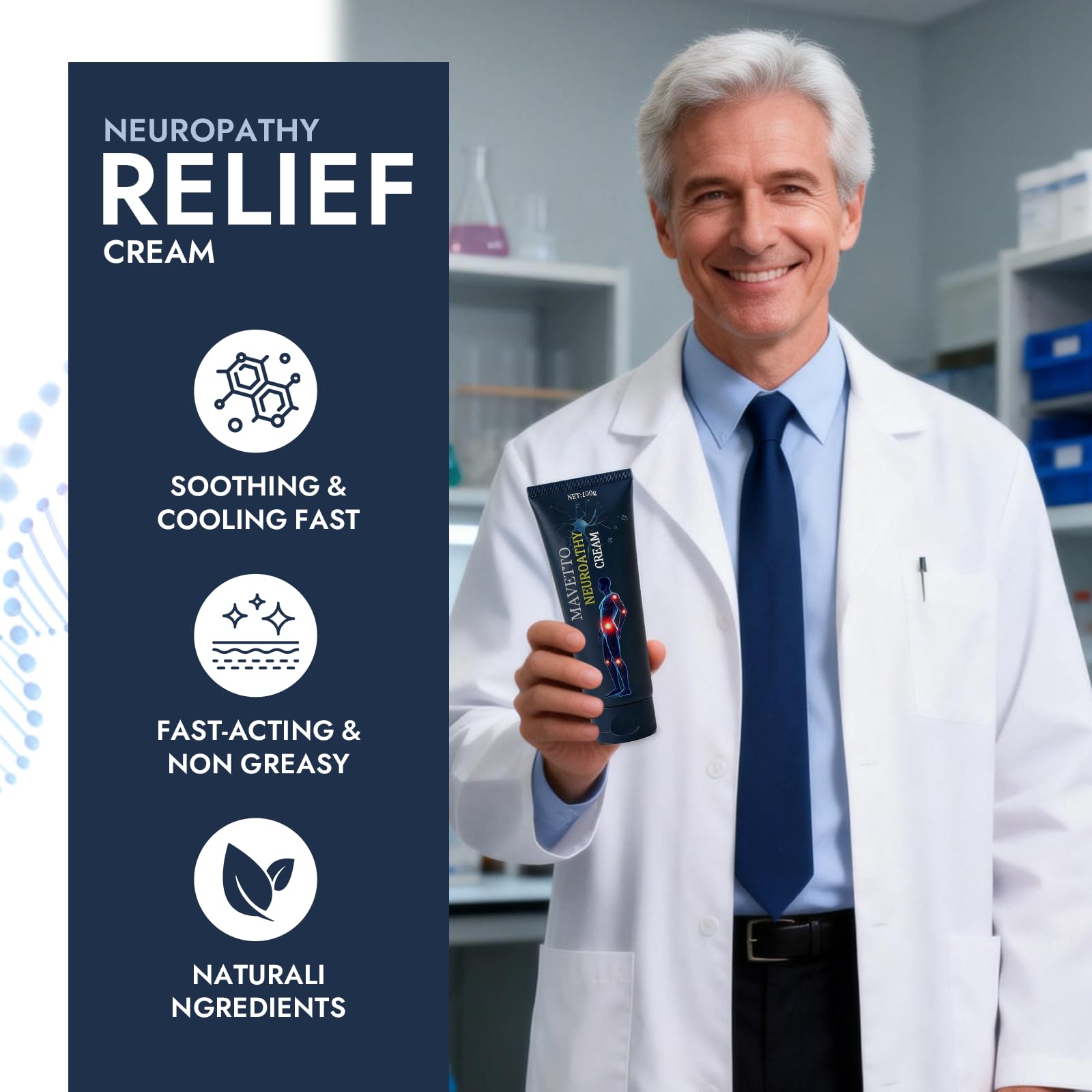 Bare Basics MAVETTO Neuropathy Relief Cream, Neurosoothe Formula Nerve Cream, Contains Capsaicin, Arnica, Menthol, MSM and Glucosamine, Improve Joint Discomfort, Increase Mobility (2pcs) Bare BasicsAu supplements
