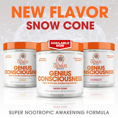 Genius Consciousness, Super Nootropic Brain Supplement Powder, Watermelon The Genius BrandUS supplements