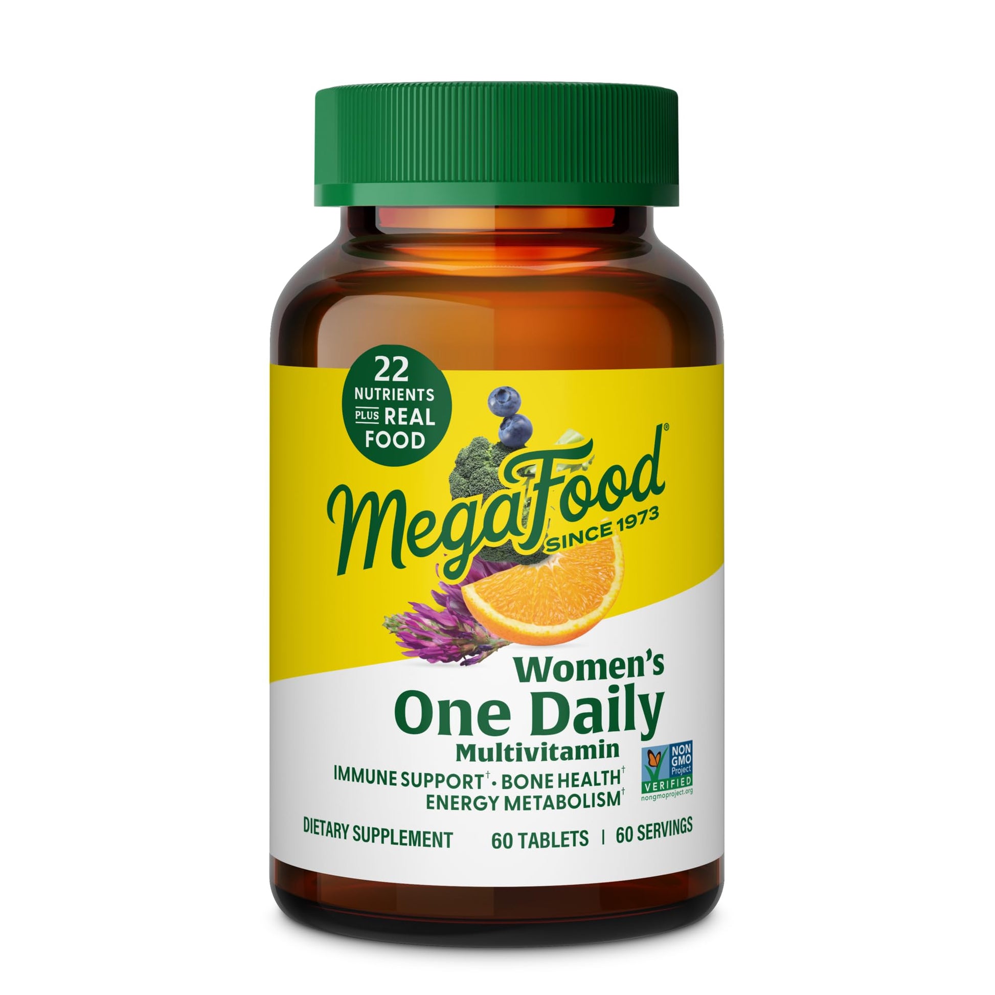 MegaFood Womens Multivitamin One Daily - Multivitamin for Women - Vitamin C, Vitamin D, Iron & B Vitamins - Bone, Energy Metabolism & Immune Support MegaFoodUS supplements