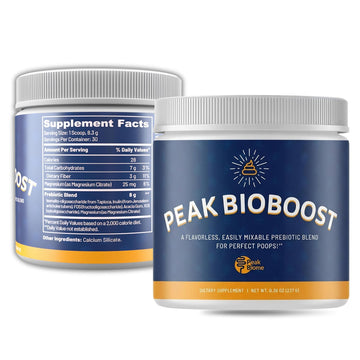 Peak Biome Peak BioBoost - Prebiotic Fiber Supplement - Flavorless Digestive Nutritional Supplements - Easy to Dissolve Prebiotic Powder - No Gluten, Soy or Dairy