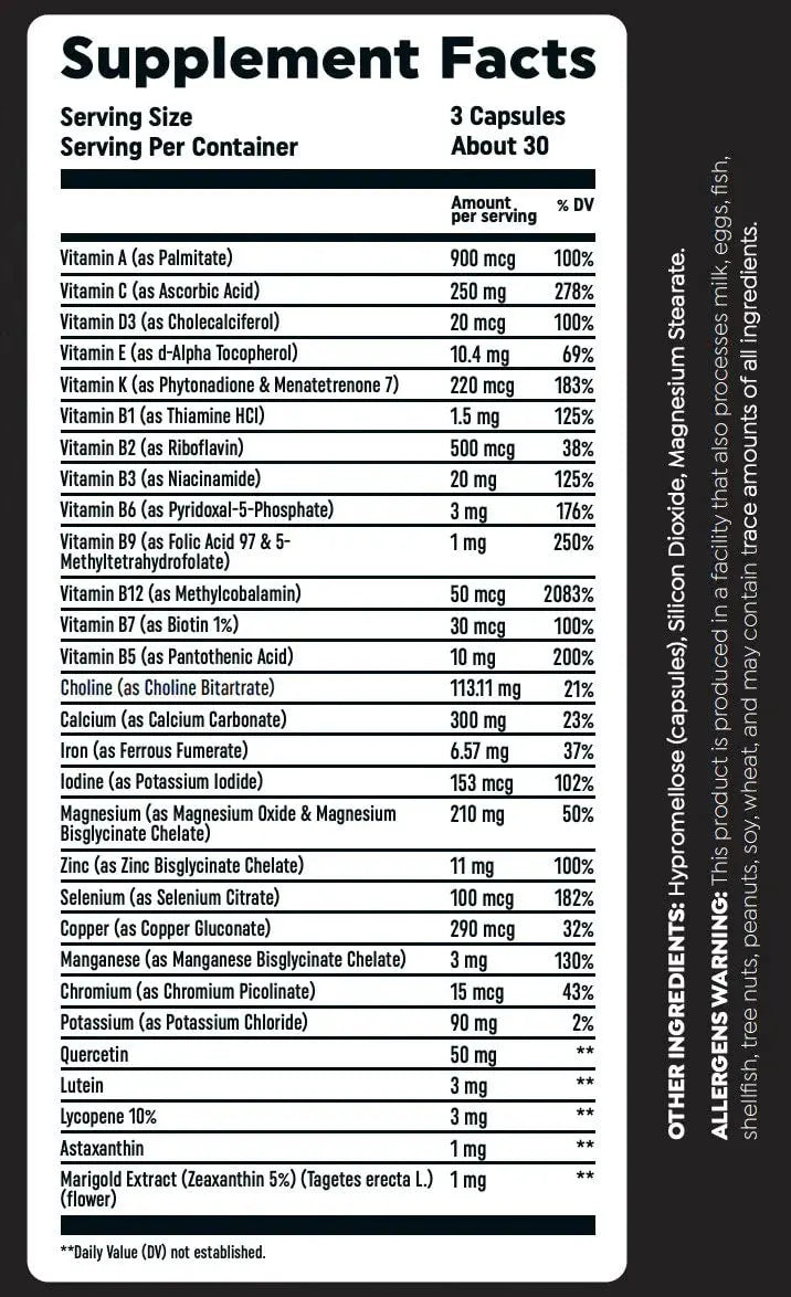 Multi VIT by HTLT | Complete Multivitamin for Men and Women | Daily Energy and Immunity Supplement | HTLT SuppsAu supplements