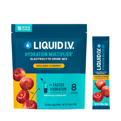 Liquid I.V.® Hydration Multiplier - Golden Cherry | Electrolyte Powder Drink Mix | 1 Pack (16 Servings) Liquid I.V.US supplements