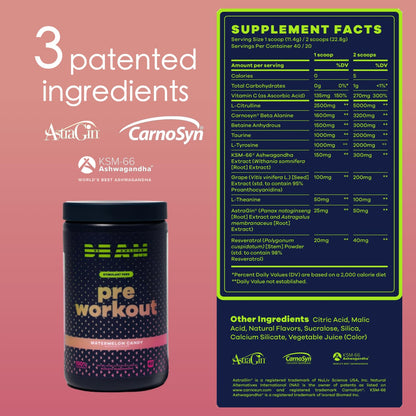 BEAM Be Amazing Vegan Stim Free Pre-Workout Powder | Energy Booster Powdered Drink BEAMUS supplements