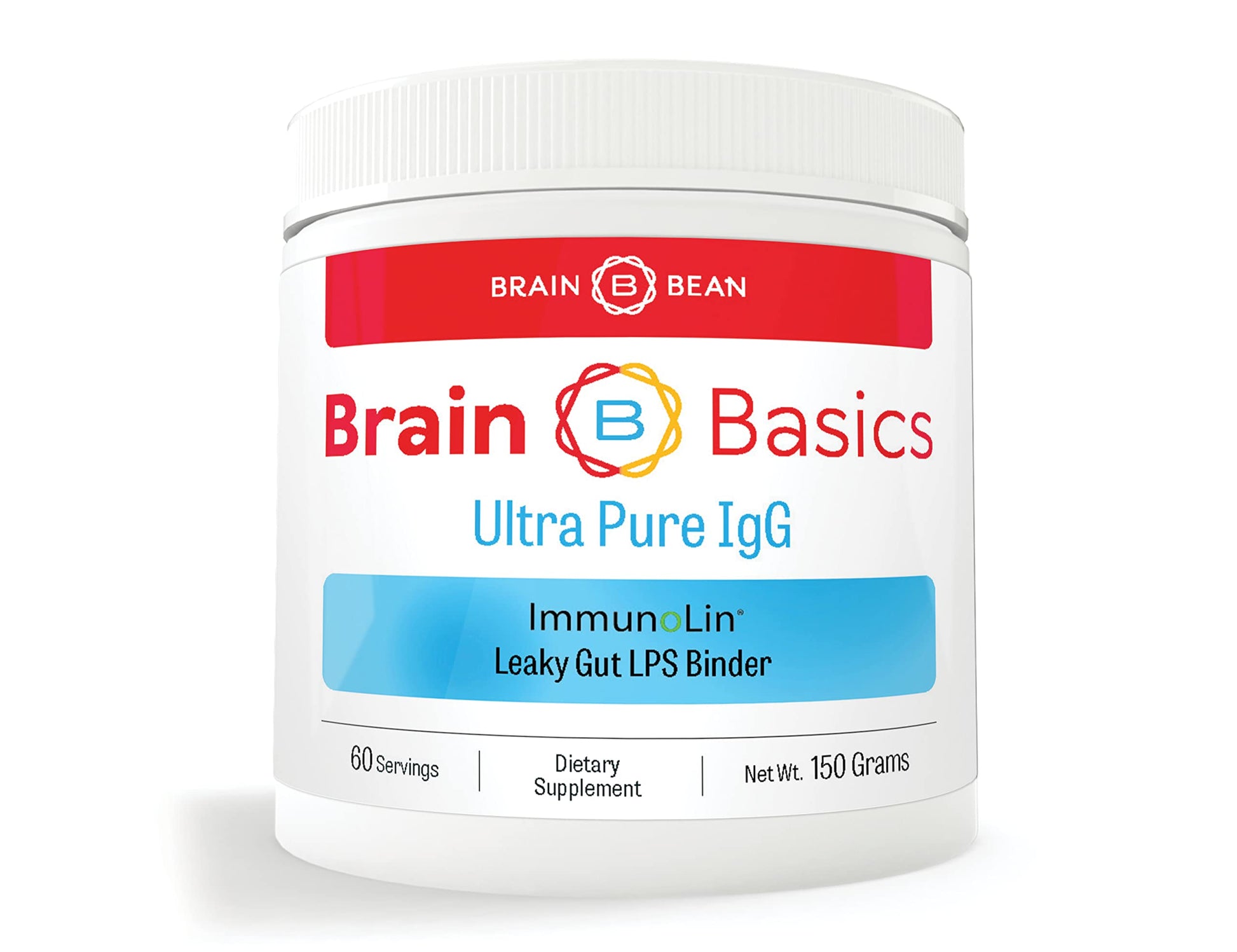 Brain Basics Ultra Pure IgG Supplement - Dairy-Free Supplement IgG-Immunolin Powder, Blended Vitamin & Mineral Supplements, 150g, 60 Servings Brain BeanAu supplements