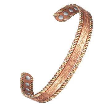 EnerCoppeX Copper Magnetic Bracelet for Women, 99.99% Pure Copper Cuff with 3500 Gauss Magnets (A) EnerCoppeXAu supplements