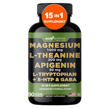 Gade Nutrition Magnesium Glycinate & Magneisum Supplements with Apigenin, L Theanine 200 mg, 5 HTP, GABA Calm Brain Booster Supplement Sleep Aid Ashwagandha L Tryptophan Chamomile GADE NUTRITION BOOST YOUR HEALTHAu supplements