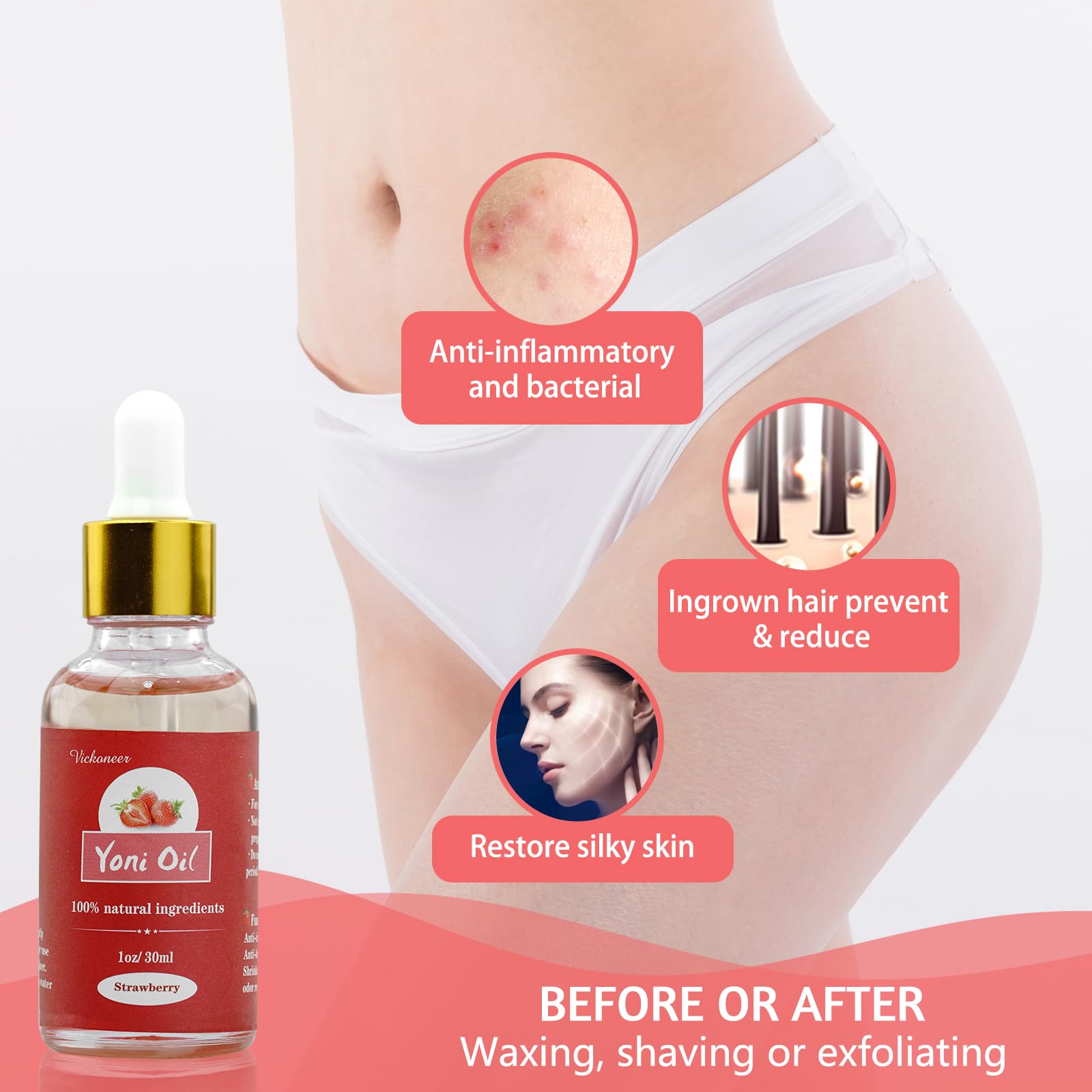 3 Pack Feminine Wash Yoni Bar Yoni Oil Set for Women, Yoni Wash for Balance Vagina PH Wetness tovaginshAu supplements