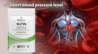 Bodygenix Rutin 500mg Tablets CAPILLARIES, VARICOSE Veins, Hemorrhoids Veg Friendly BodygenixUS supplements