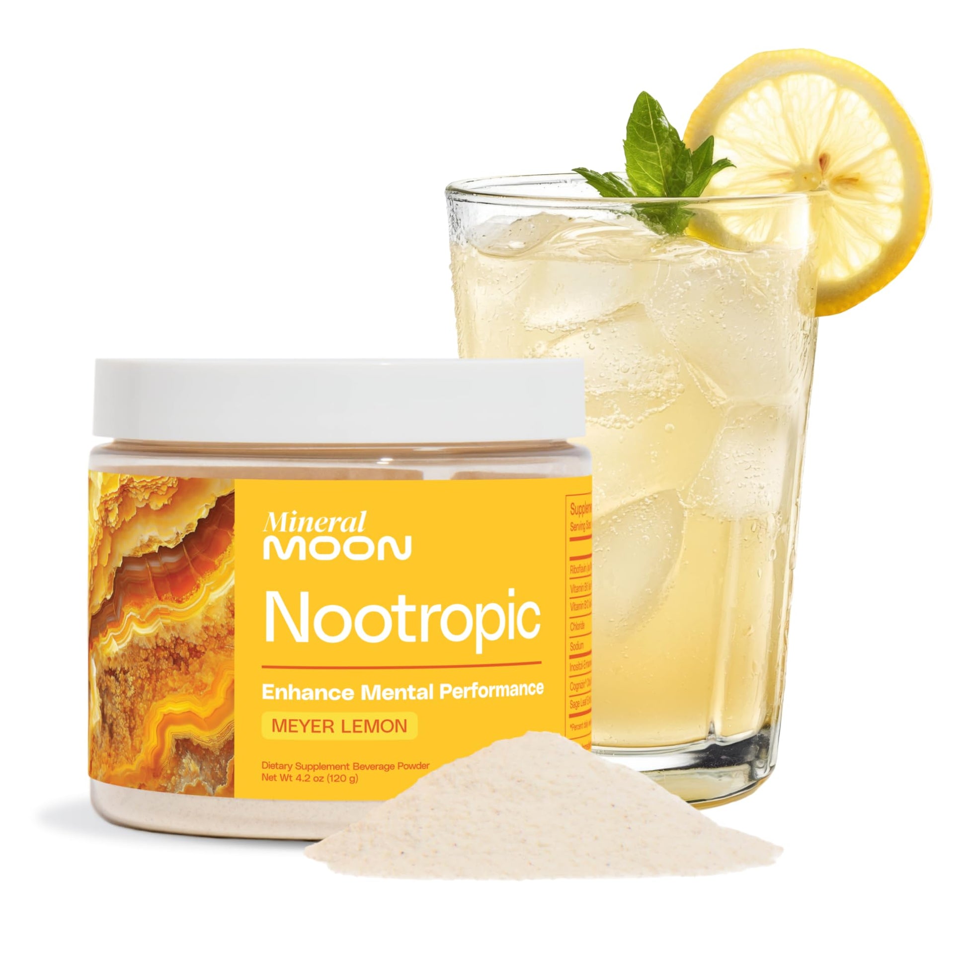 Mineral Moon Premium Cognitive Ignition Nootropic Powder - Brain Supplements For Memory & Focus - Sage Extract, B Vitamins,Cognizine Citicoline& nooLVL - Supports Mental Clarity - No Caffeine or Sugar Mineral MoonAu supplements