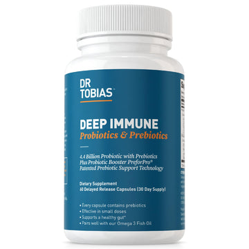 Dr. Tobias Deep Immune Probiotics & Prebiotics, 4.4 Billion CFU Probiotics for Women Dr. TobiasUS supplements